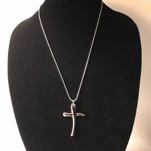 Stainless Steel Chain w/Cross